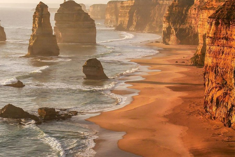 墨尔本大洋路 Great Ocean Road 十二门徒岩海线日落一日游